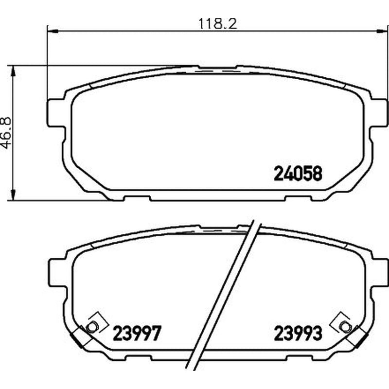 Mintex Front & Rear Pads fits Kia Sorento I 2002-2011 2.4 2.5 3.3 3.5
