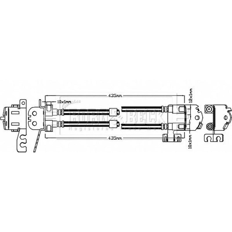 Borg & Beck Brake Hydraulic Hose Line inner BBH8305
