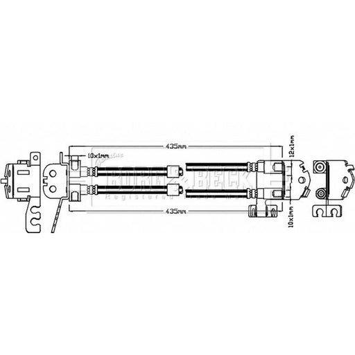 Borg & Beck Brake Hydraulic Hose Line inner BBH8305