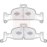 Apec Black Front Brake Pad Set fits Audi A4 Allroad B9 2016-2020 2.0 3.0