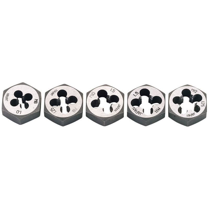 Draper Metric Hexagon Die Nut Set (5 Piece) 79198 Draper - Dynamic Drive