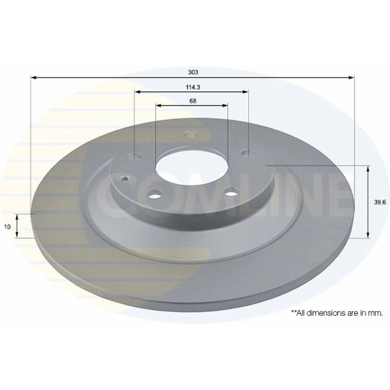 Comline Rear Brake Solid Discs & Pads fits Mazda CX-5 2011-2017 2.0 2.2