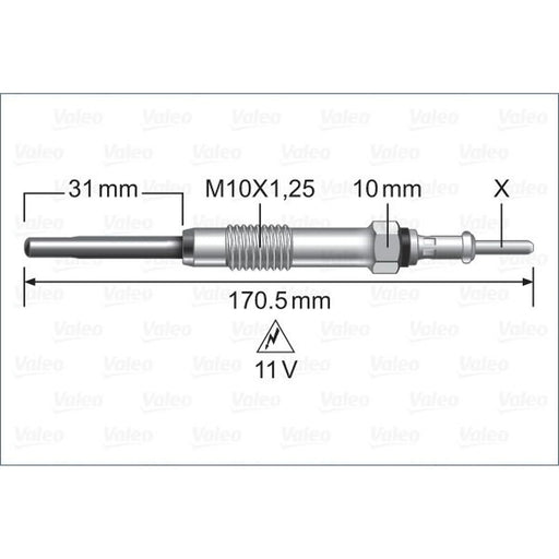 Valeo Diesel Engine Glow Plug 345244