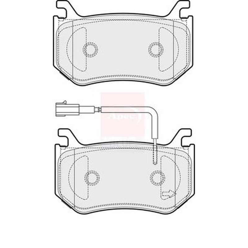 Apec Rear Brake Pad Set fits Alfa Romeo Giulia 2015 on 2.9