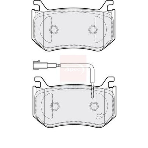 Apec Rear Brake Pad Set fits Alfa Romeo Giulia 2015 on 2.9