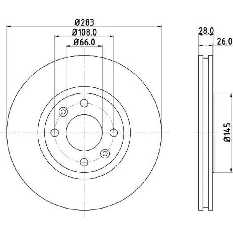 Mintex Front & Rear Brake Discs & Pads fits Peugeot 406 1995-2004