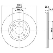 Mintex Front Brake Discs & Pads fits Citroën Xantia 1995-2003 2.0 2.1