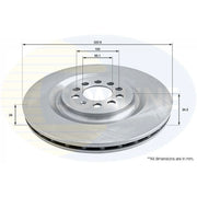 Comline 2 x Internally Vented Front Brake Discs ADC2602V