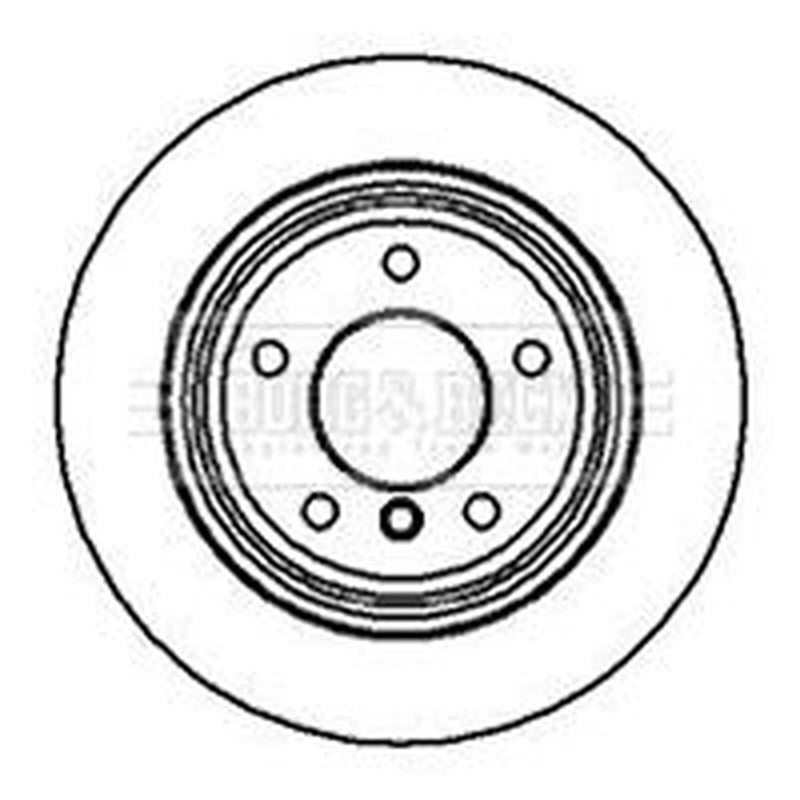 Borg & Beck 2 x Solid Brake Discs fits BMW 5 1995-2003
