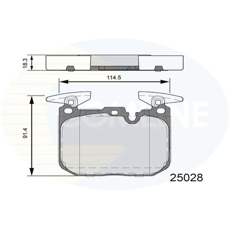 Comline 4 x Front Brake Pad Set fits BMW 1 Sports Hatch 2011-2019