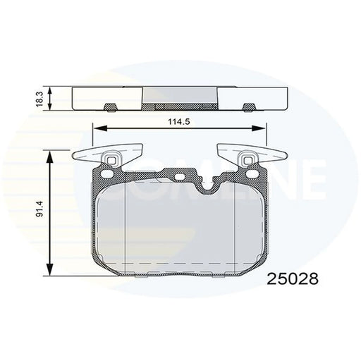 Comline 4 x Front Brake Pad Set fits BMW 1 Sports Hatch 2011-2019