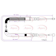 Apec Handbrake Cable Right Rear fits Citroën DS5 2011-2015 1.6 2.0