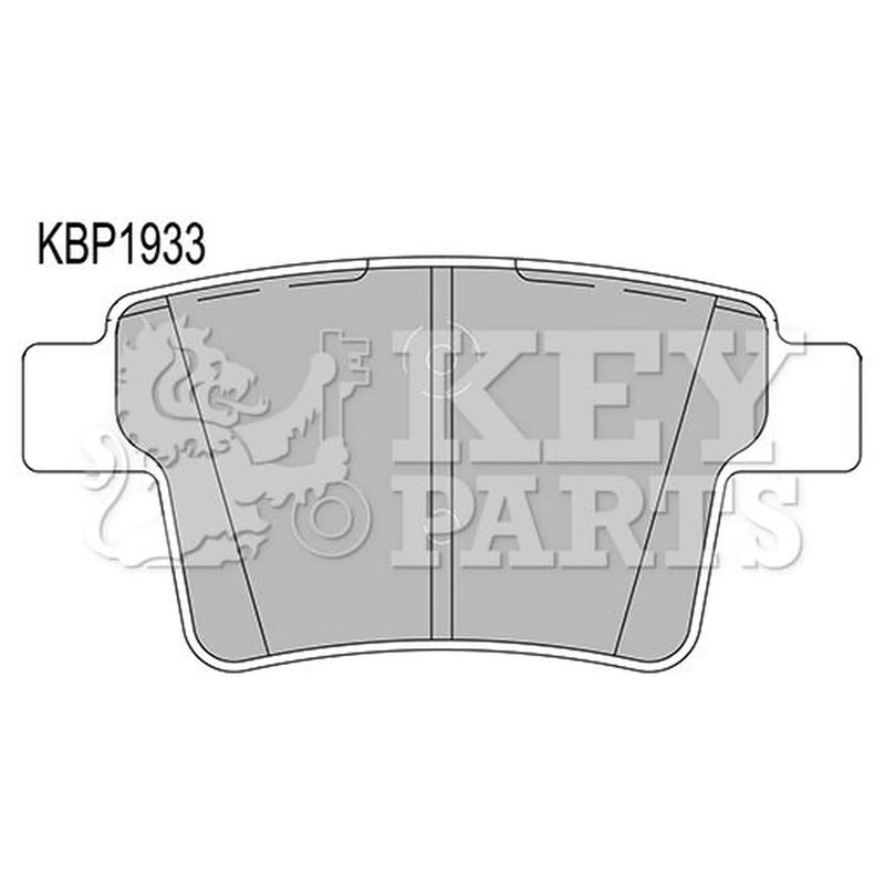 Key Parts 4 x Rear Brake Pad Set fits Ford Mondeo 2000-2007 1.8 2.0 2.2 2.5 3.0