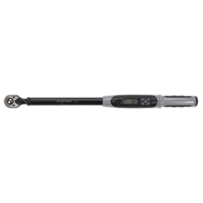 Sealey Angle Torque Wrench Digital 1/2"Sq Drive 20-200Nm(14.7-147.5lb.ft) Black Sealey - Dynamic Drive