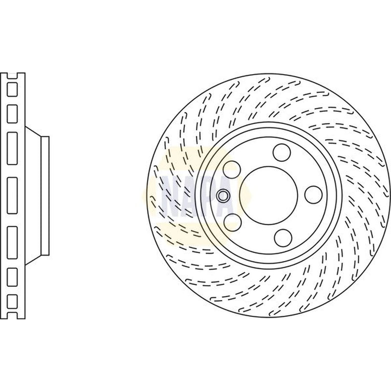 NAPA Front Brake Discs & Pads fits Porsche Cayenne 2010-2018 3.0 3.6 4.2 4.8