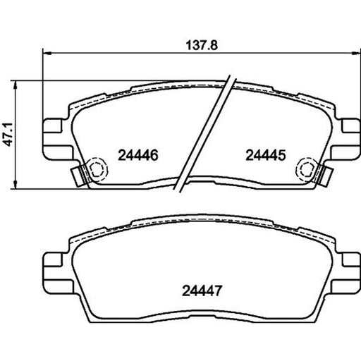 Mintex Rear Brake Pad Set fits Chevrolet Trailblazer 2001-2008 4.2