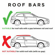 Aluminium Black Locking Roof Rack Cross Bars for Skoda Forester 2003-2007 5 door Menabo  - Dynamic Drive