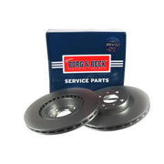 Borg & Beck Front Brake Vented Discs & Pads fits Fiat Idea 2005 on 1.3