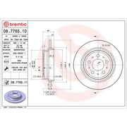 Brembo Rear Brake Solid Discs & Pads fits Volvo S60 I 2003-2010