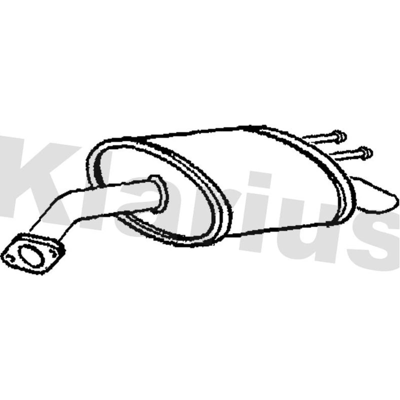 Klarius Box With Tail Pipe Rear fits Hyundai Matrix 2001-2010 1.5 1.6 1.8