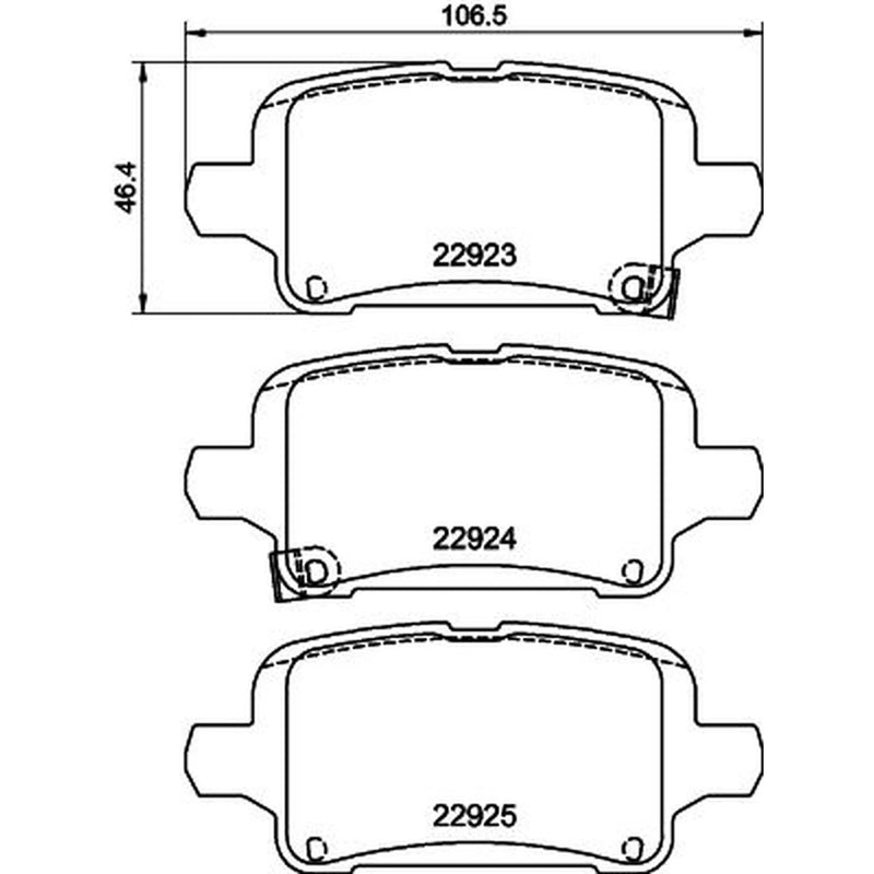 Mintex Rear Brake Pad Set fits Opel Insignia B Country Tourer 2017-2018