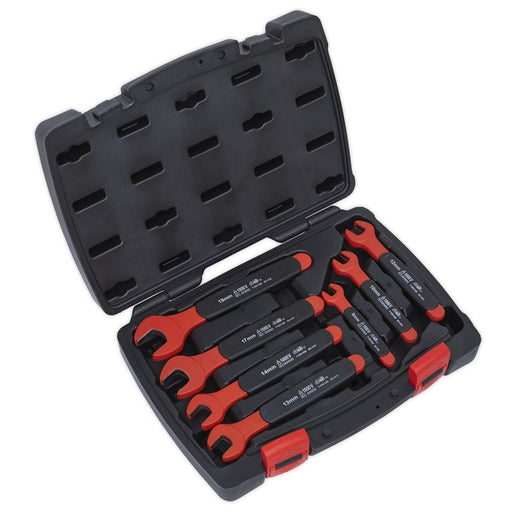 Sealey Insulated Open-End Spanner Set 7pc VDE Approved AK63171 Sealey - Dynamic Drive