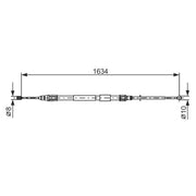 Bosch Handbrake Cable Right Rear fits BMW X3 2003-2011 2.0 2.5 3.0