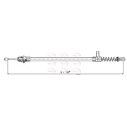 Apec Handbrake Cable Left Rear fits Chrysler 300C 2004-2023 3.0 3.5 5.7 6.1