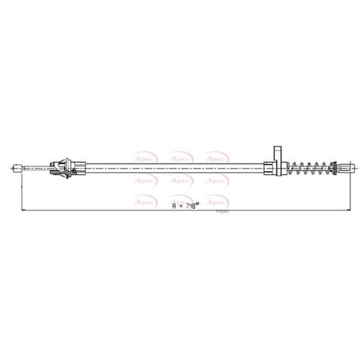 Apec Handbrake Cable Right Rear CAB1604
