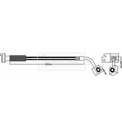 Borg & Beck Brake Hydraulic Hose Line outer BBH8642