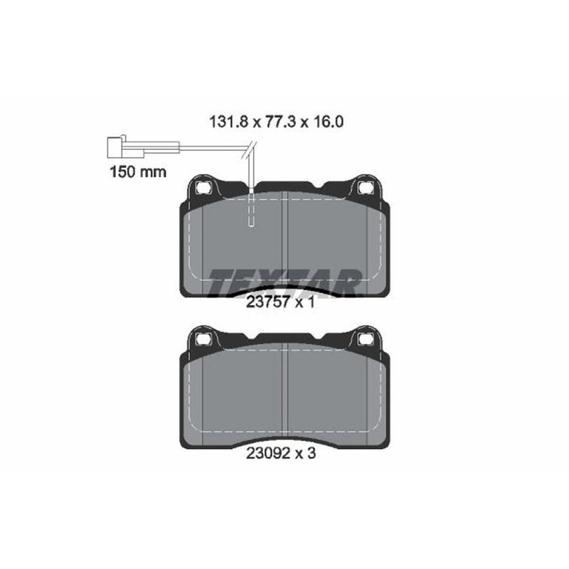 Textar Front Brake Pad Set 2375701