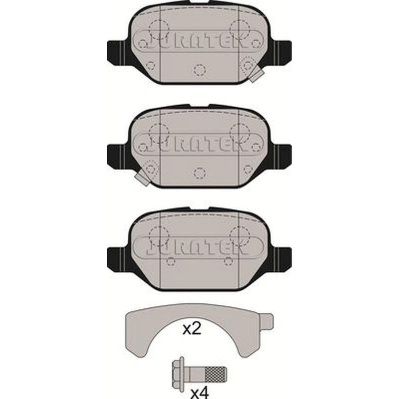 Juratek Rear Brake Pad Set fits Fiat Panda 2012 on 0.9 1.3