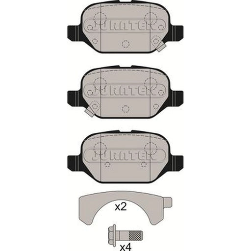 Juratek Rear Brake Pad Set fits Fiat Panda 2012 on 0.9 1.3