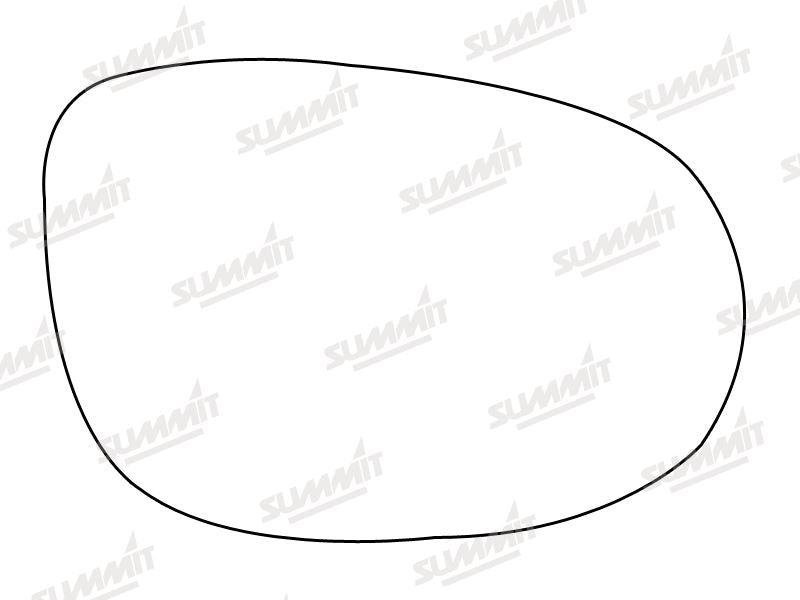 Summit Stick-On Standard Mirror Glass fits Ford Ka 09 on RHS Summit - Bars 4 Cars
