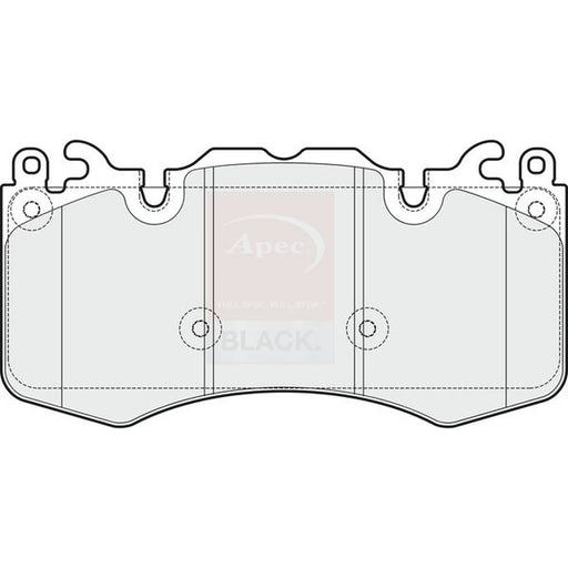 Apec Black Front Brake Pad Set fits Land Rover Defender Station 2020-2021