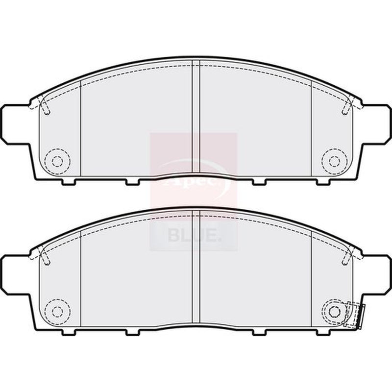 Apec Front Brake Pad Set fits Fiat Fullback Pickup 2016 on 2.4