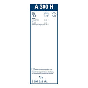 Bosch Aerotwin Wiper Blade 300mm — A300H fits Jaguar F-Pace 2015 on 2.0 3.0