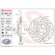Brembo Xtra 2 x / Brake Discs fits Audi A6 C6 2004-2011 2.0 2.4 2.7 2.8 3.0 3.2