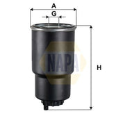NAPA Fuel Filter Element fits Mazda 2 2014 on 1.5