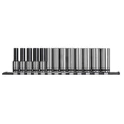 Sealey Socket Set Deep 13pc 1/2"Sq Drive Metric Black Series AK7995 Sealey - Dynamic Drive