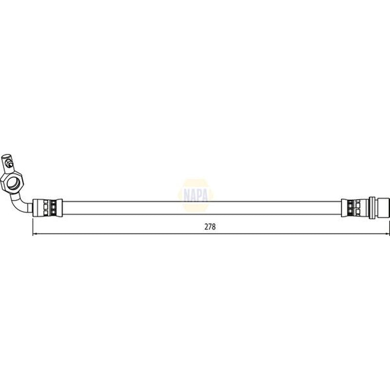 NAPA Brake Hydraulic Hose Line Rear Right fits Toyota Rav 4 2000-2005 1.8 2.0