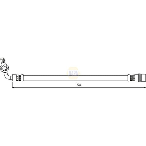 NAPA Brake Hydraulic Hose Line Rear Right fits Toyota Rav 4 2000-2005 1.8 2.0