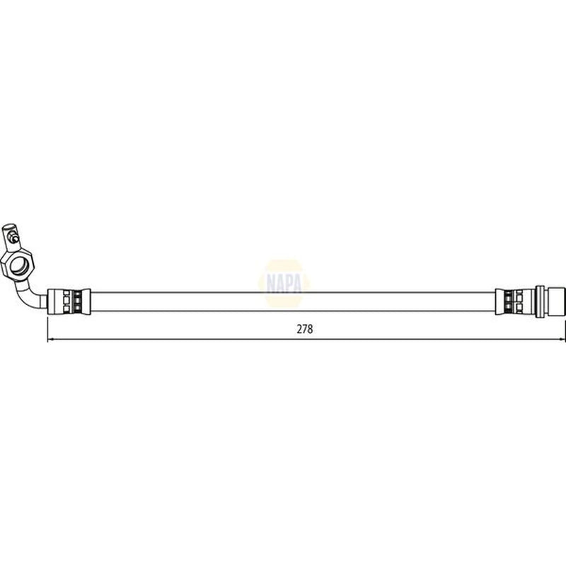 NAPA Brake Hydraulic Hose Line outer NBH1287