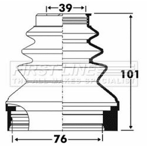 First Line Drive Shaft Bellow Kit Front Left fits Citroën C4 2004-2011 2.0