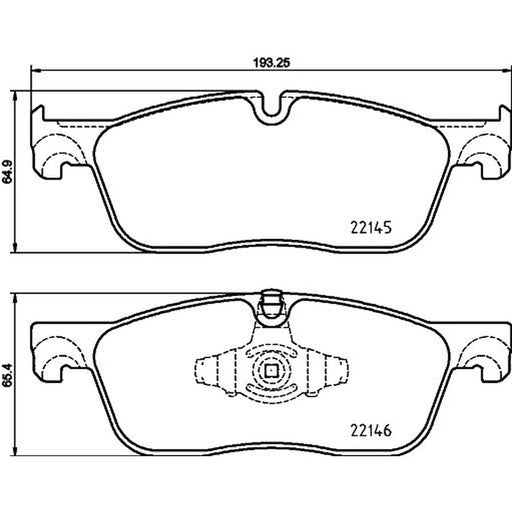 DON Front Brake Pad Set fits Jaguar E-Pace 2017-2018 2.0