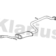 Klarius Box With Centre Pipe Centre fits Volvo S40 I 1995-2003 1.6 1.8 2.0