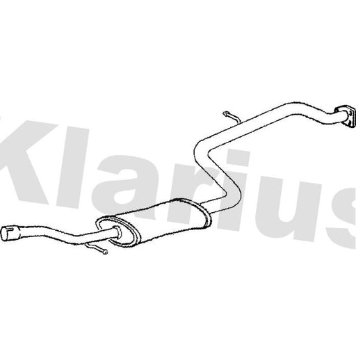 Klarius Box With Centre Pipe Centre fits Volvo S40 I 1995-2003 1.6 1.8 2.0