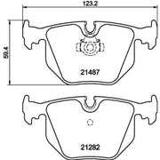 Mintex Rear Brake Externally Vented Discs & Pads fits BMW 3 1999-2007