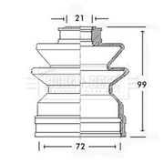 Borg & Beck Drive Shaft Bellow Kit transmission sided BCB2484