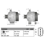 Denso Car Alternator 12V fits Daihatsu Materia 2006 on 1.3